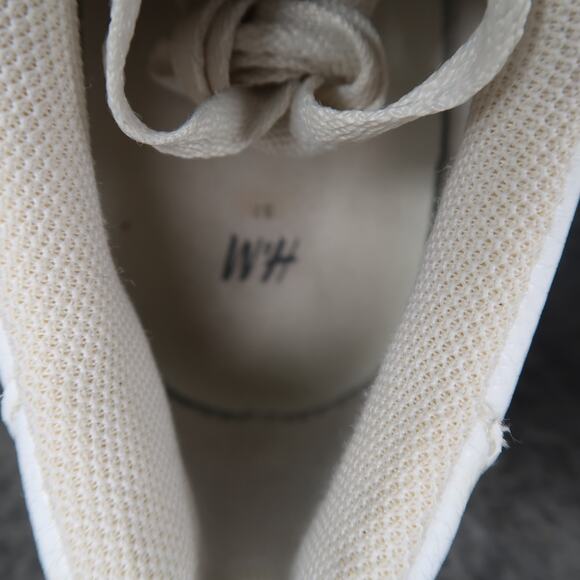 H&M Shoes Womens 6 Casual Sneakers Lifestyle White Trainer Lace Up Fashion Comfy - Picture 9 of 15